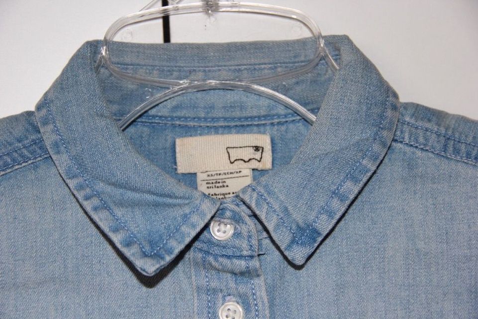 LEVIS levi's niebieska sukienka koszula dzinsowa jeansowa 34 XS 36 S