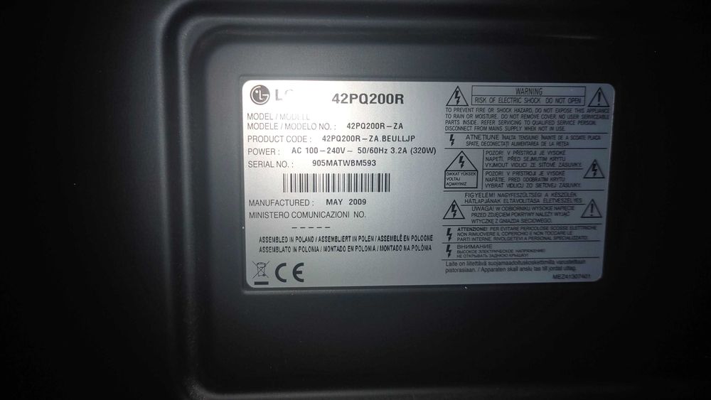 Telewizor Plazmowy LG 42PQ200R