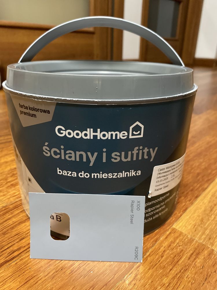 3x Puszki farby do ścian i sufitów 2.5L GoodHome szary mat