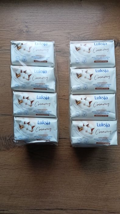 Mydło w kostce Luksja Creamy Mleczko bawełniane 24 szt.
