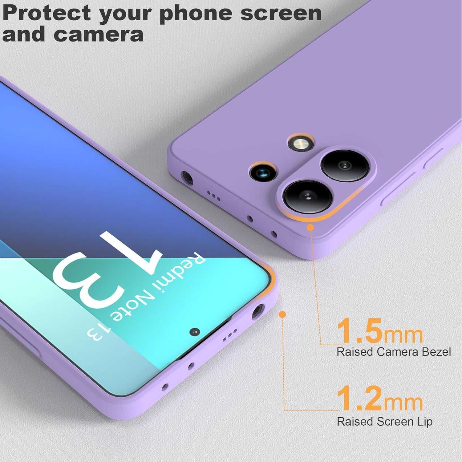 Etui plecki do Xiaomi Redmi Note 13 4G  2 folie ochronne fioletowy