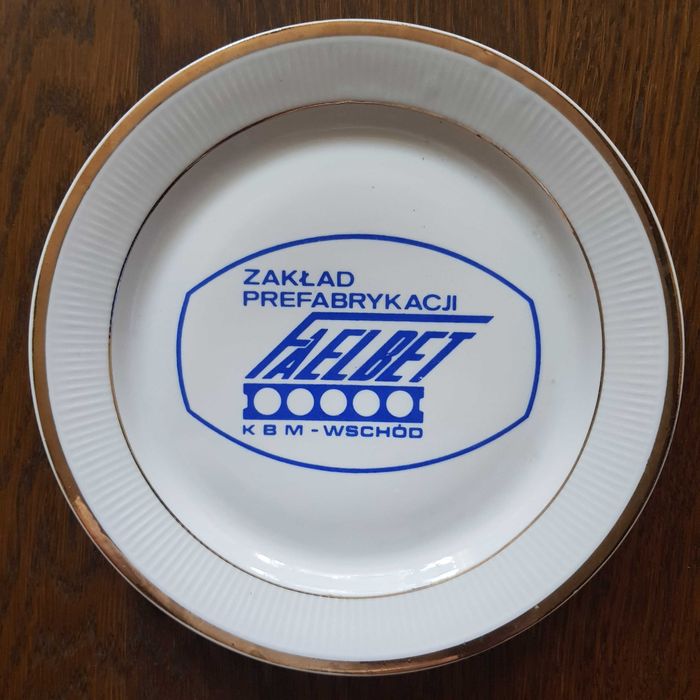 FAELBET zakład prefabrykacji Chodzież talerz lata 70 Prl vintage
