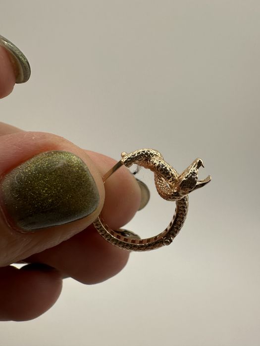 Сережки С2124, Змія, від 3.99г Золото (червоне ) 585 проби
