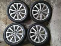 Felgi aluminiowe VW R17 5x112 opony zimowe 205/50R17 8,5mm Michelin