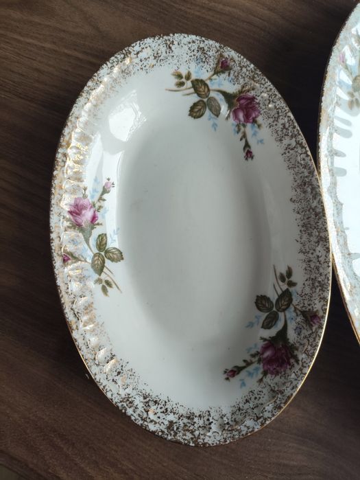 Półmisek i patera salaterka sledziarka schlesische handarbeit