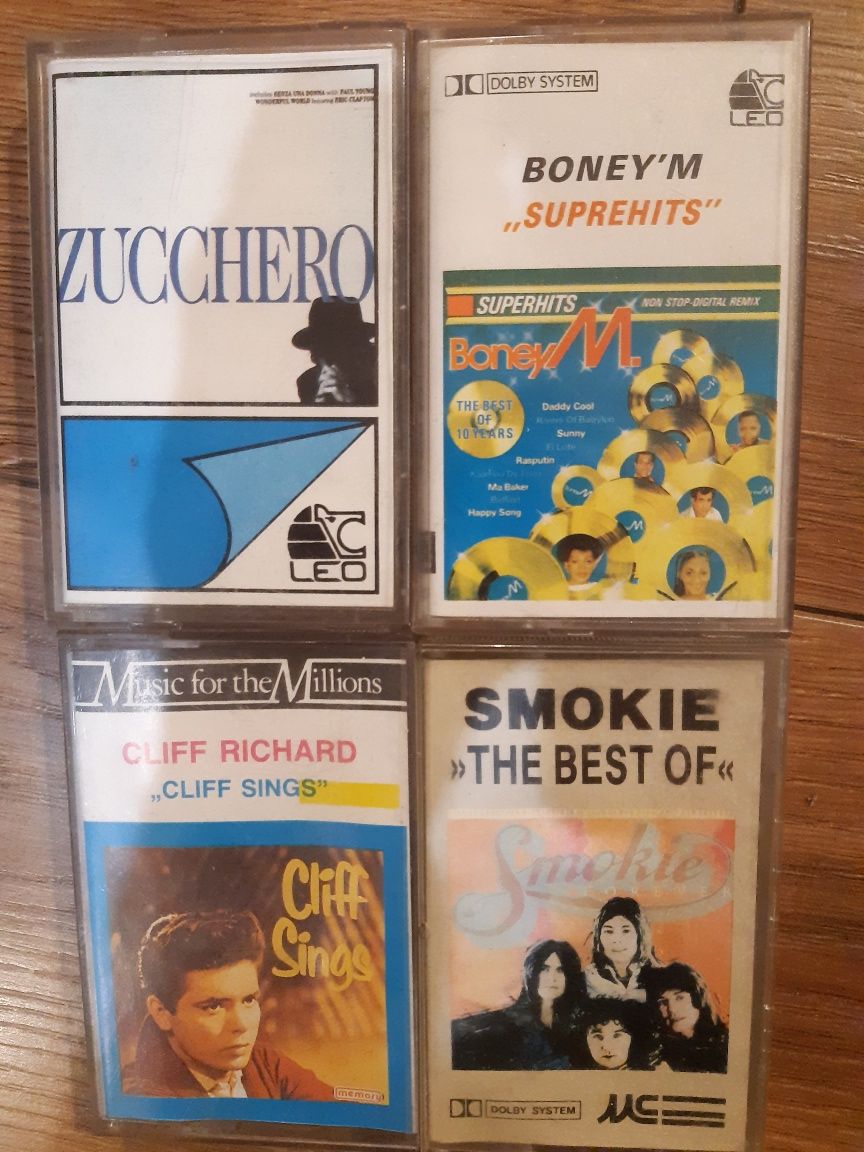 Kasety magnetofonowe Zucchero,boney'm,Smokie,Cliff Richard