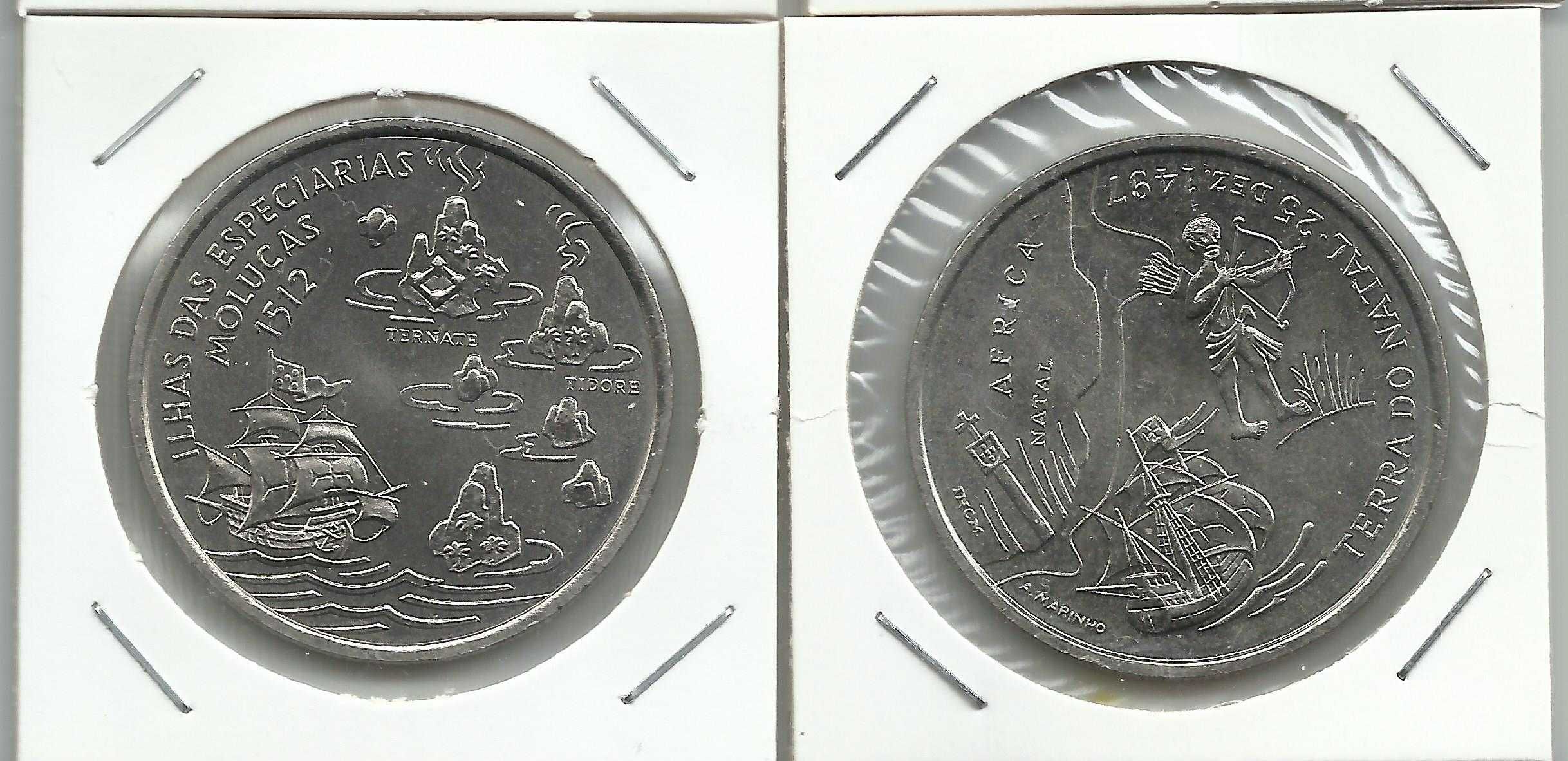 6 moedas portuguesas comemorativas de 200$00 em Cupro-Níquel