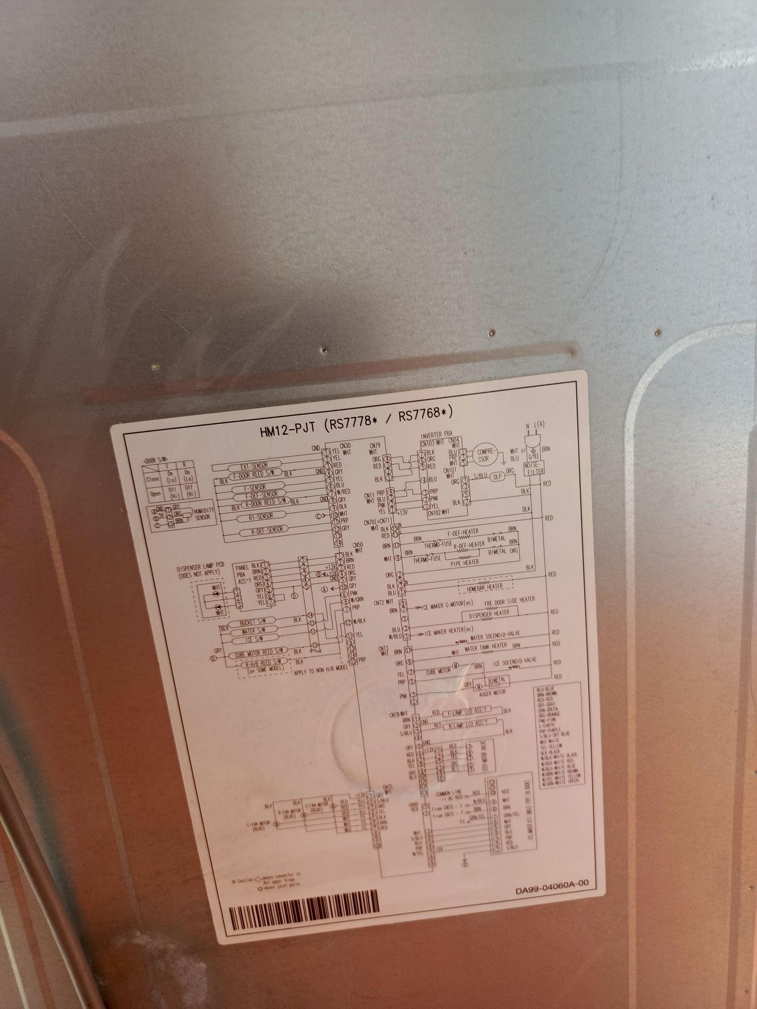 Lodówka samsung uszkodzona