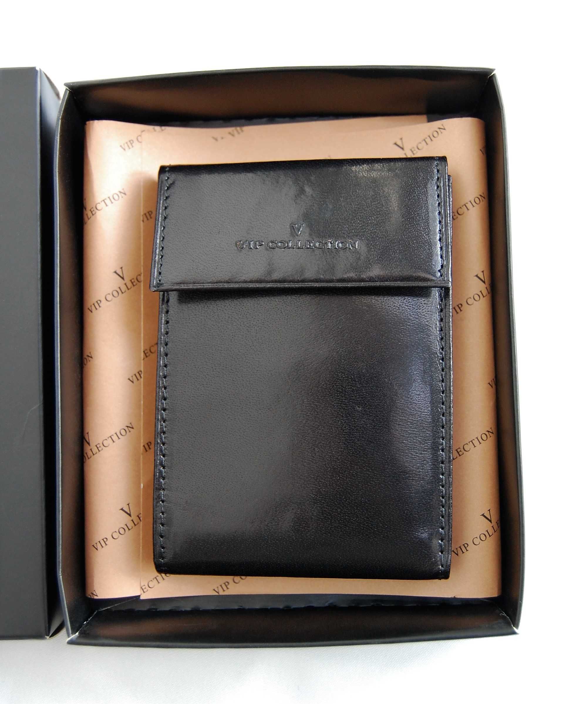 Wizytownik, etui na wizytówki i karty Vip Collection, skóra