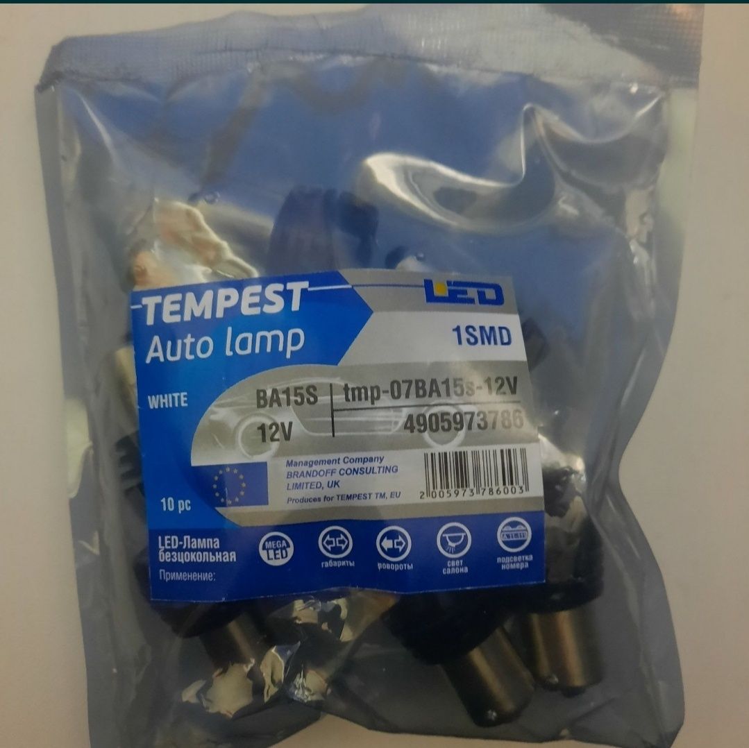 Лампа LED Tempest TMP-07BA15S P21W 12V (1 шт.)