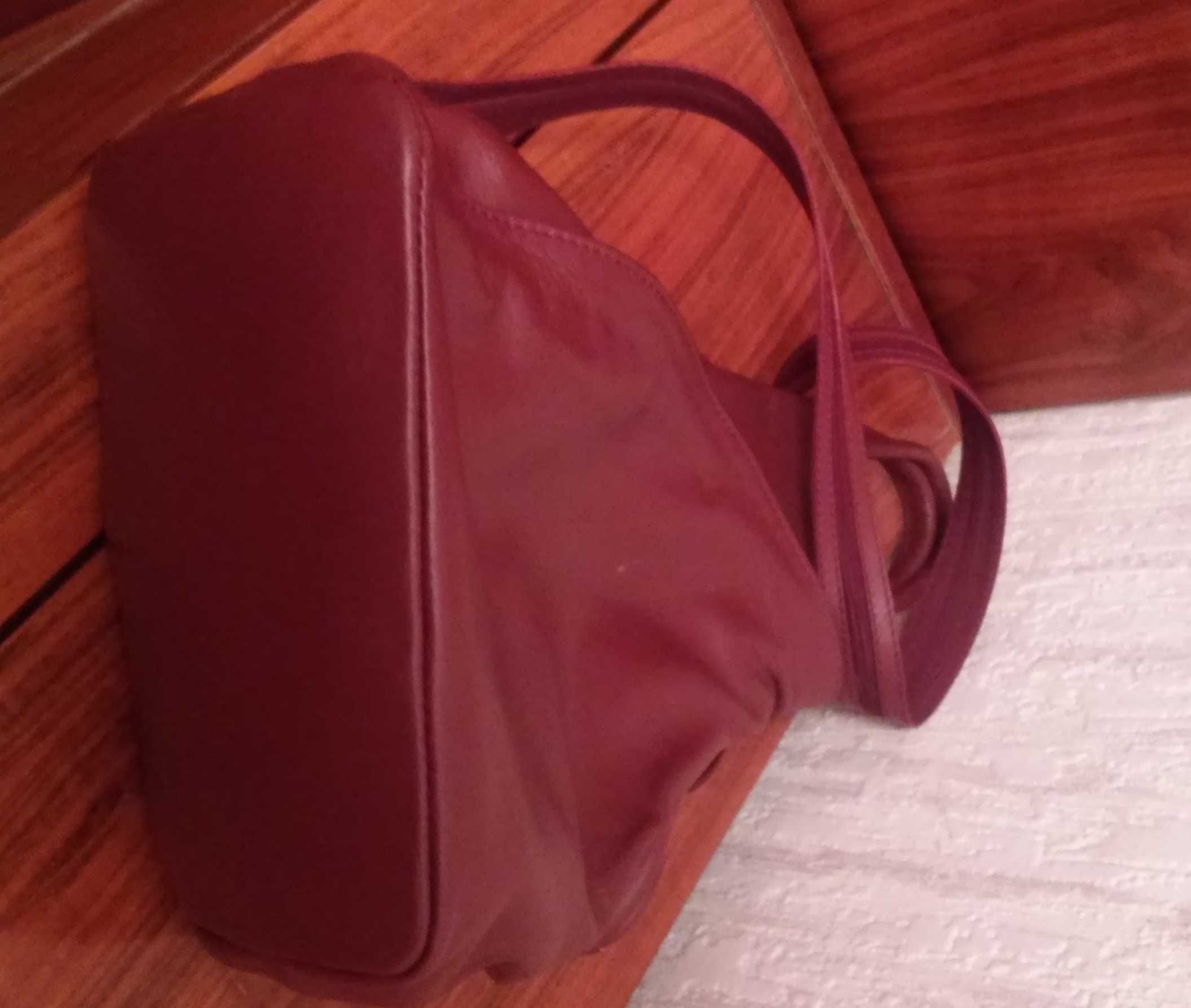 Новый Рюкзак бордовый, кожа, Италия