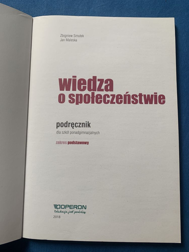 Podręcznik wiedza o społeczeństwie Odkrywamy na nowo