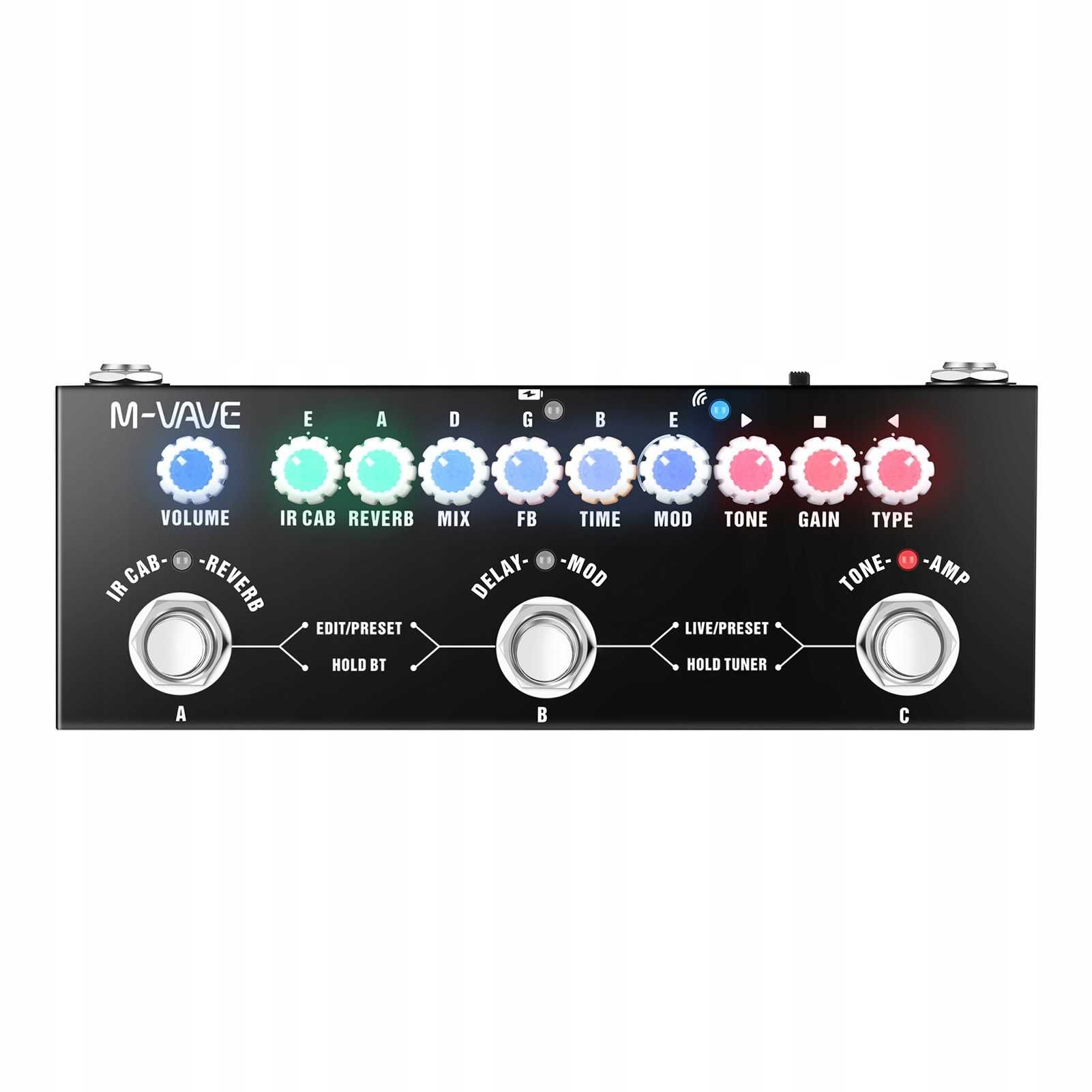 Multiefekt gitarowy M-WAVE CUBE BABY - NOWY / Distortion, Reverb...