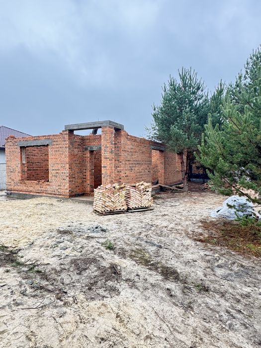 Новий цегляний будинок 75 м² біля лісу Асфальт Лісопіль