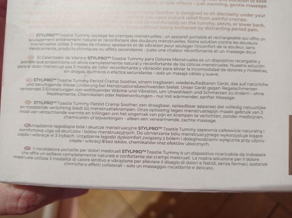 Stylpro pas urządzenie na skurcze i bóle menstruacyjne