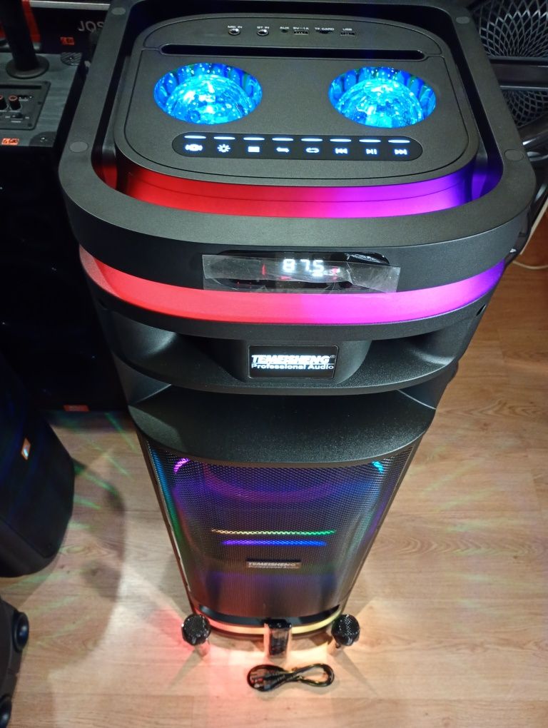 Караоке акустика Temeisheng-301(блютуз,microSD,USB,FM) ПультДУ, 2микро