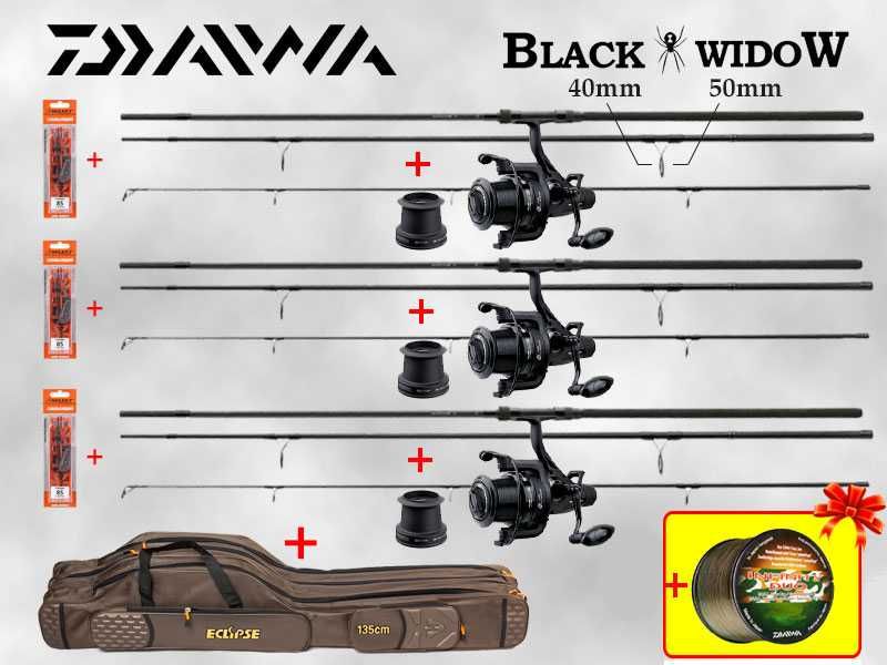 Карповый набор Удилища Daiwa Black Widow Катушки BLACKPOOL Чехол