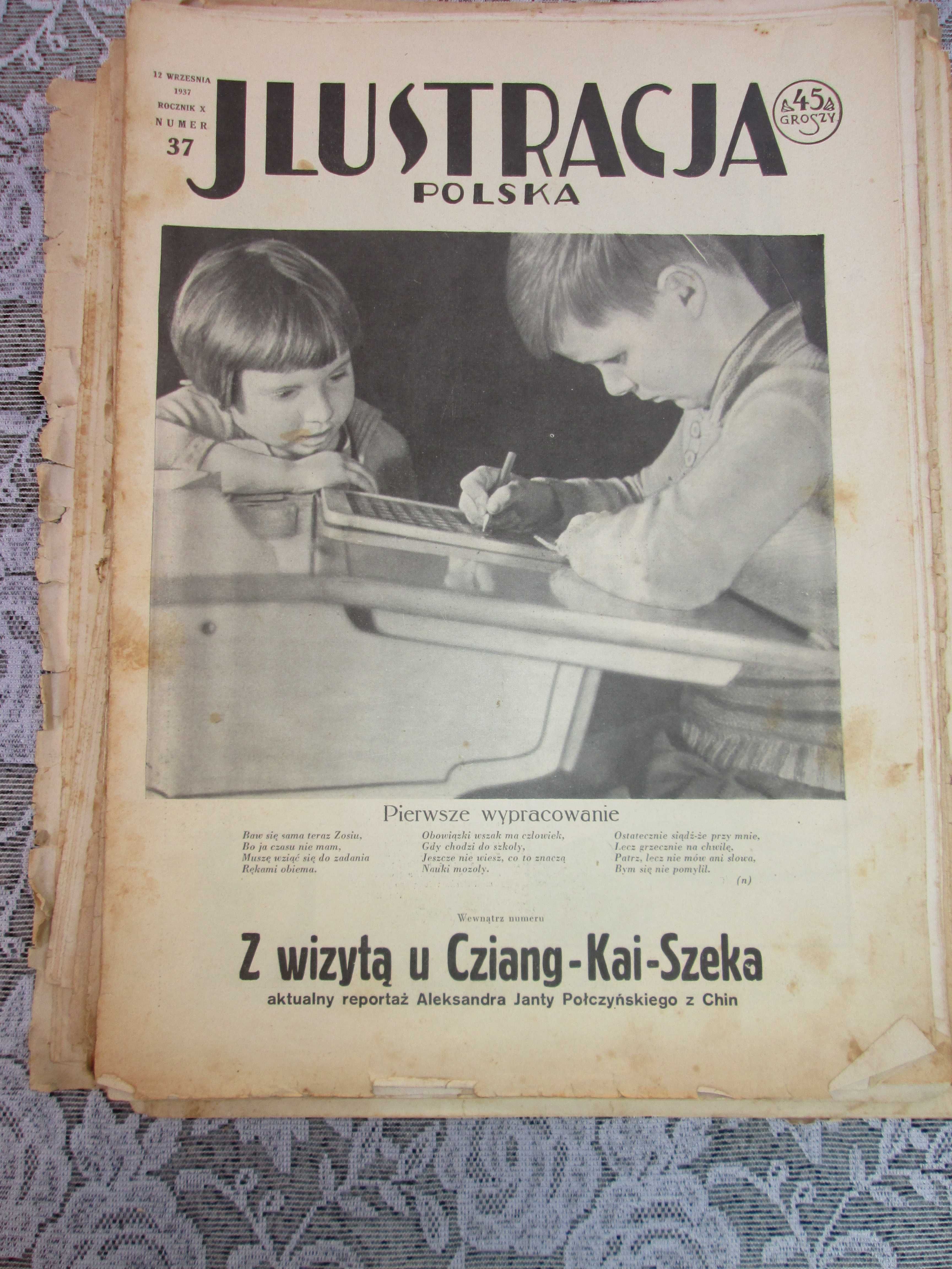 Gazeta czasopismo ILUSTRACJA 1934 rok Drukarnia Poznań Unikaty 50 szt