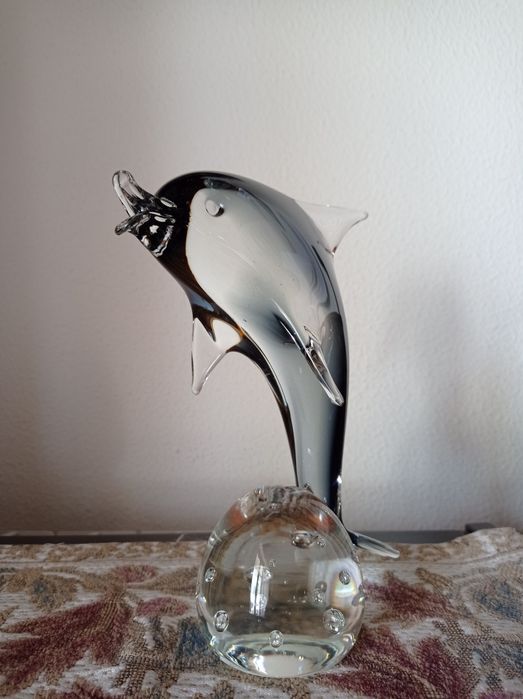 Golfinho decorativo em cristal de Murano