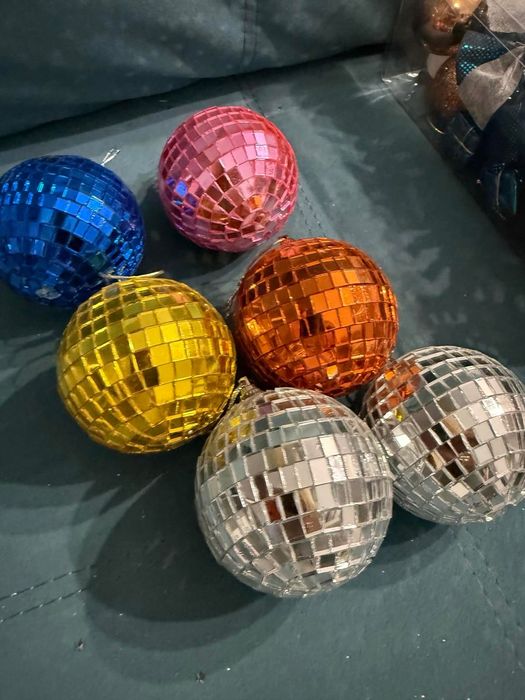 Діско шар новорічні прикраси іграшки на ялинку 12 см Disco ball диско