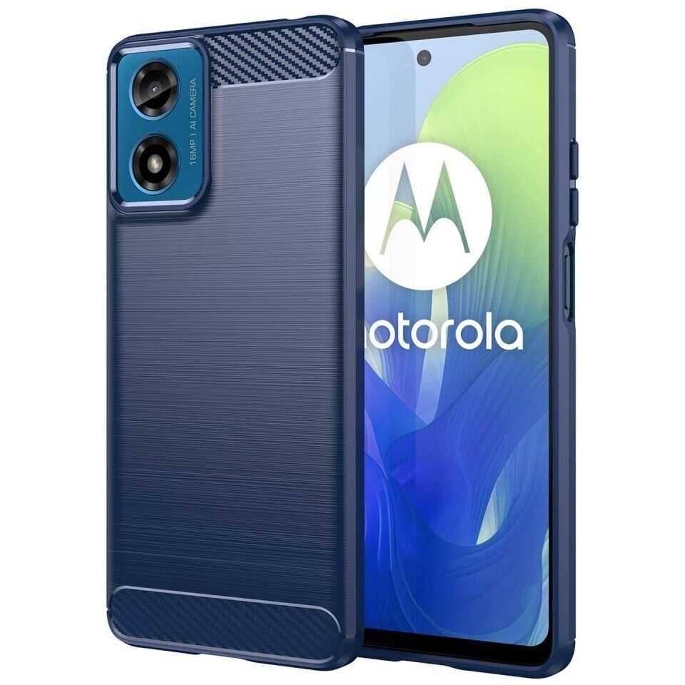 Противоударный чехол накладка для Motorola G04 G24 карбон 2 цвета