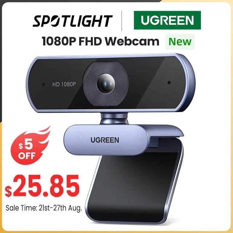 Ugreen 1080p FullHD 30fps Webcam Grey