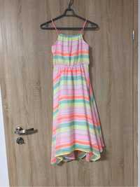 Sukienka letnia dziewczęca H&M rozmiar 140