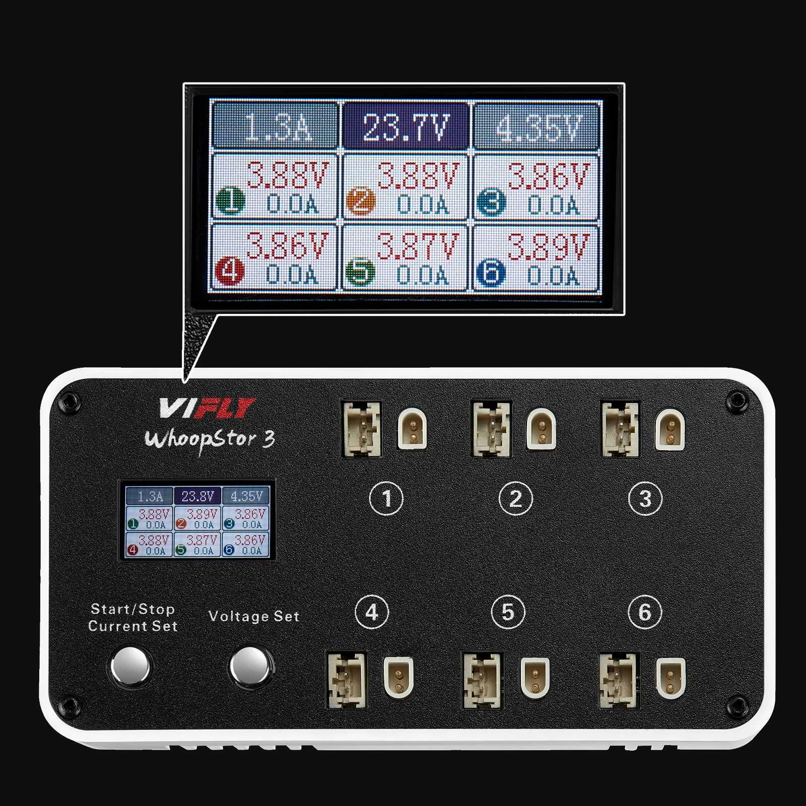 ViFly Whoopstor V3 Зарядний пристрій 6 портів 1S PH2.0 BT2.0