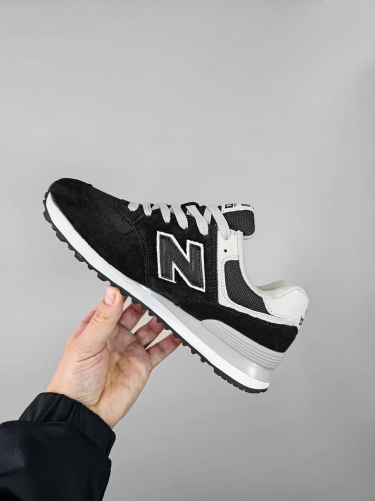 Кросівки New Balance 574 Black чорні з білим