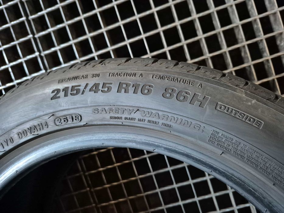 KUMHO  ECSTA  HS-51   215/45r16  JAK NOWE  7,5mm.
