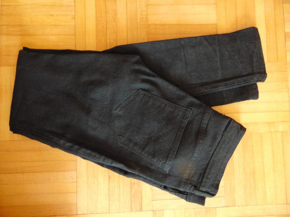 Czarne spodnie dżinsy H&M rurki, rozmiar 38 M, jak nowe