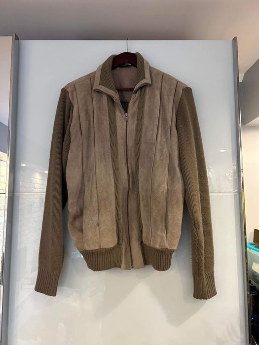 Męska kurtka zamszowa w stylu vintage retro M