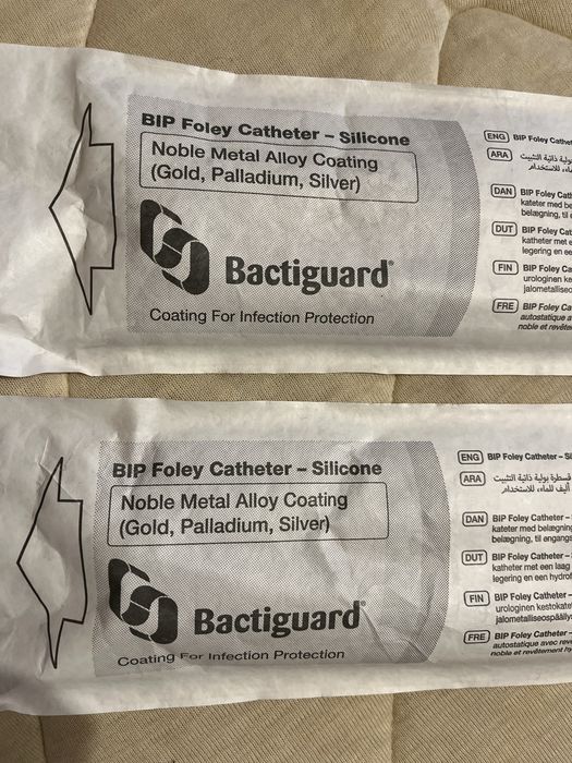 Cewnik silikonowy foley Bactiguard zloto, pallad, srebro