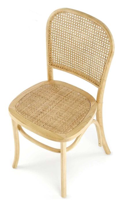 Krzesło klasyczne drewniane K502 rattan naturalny