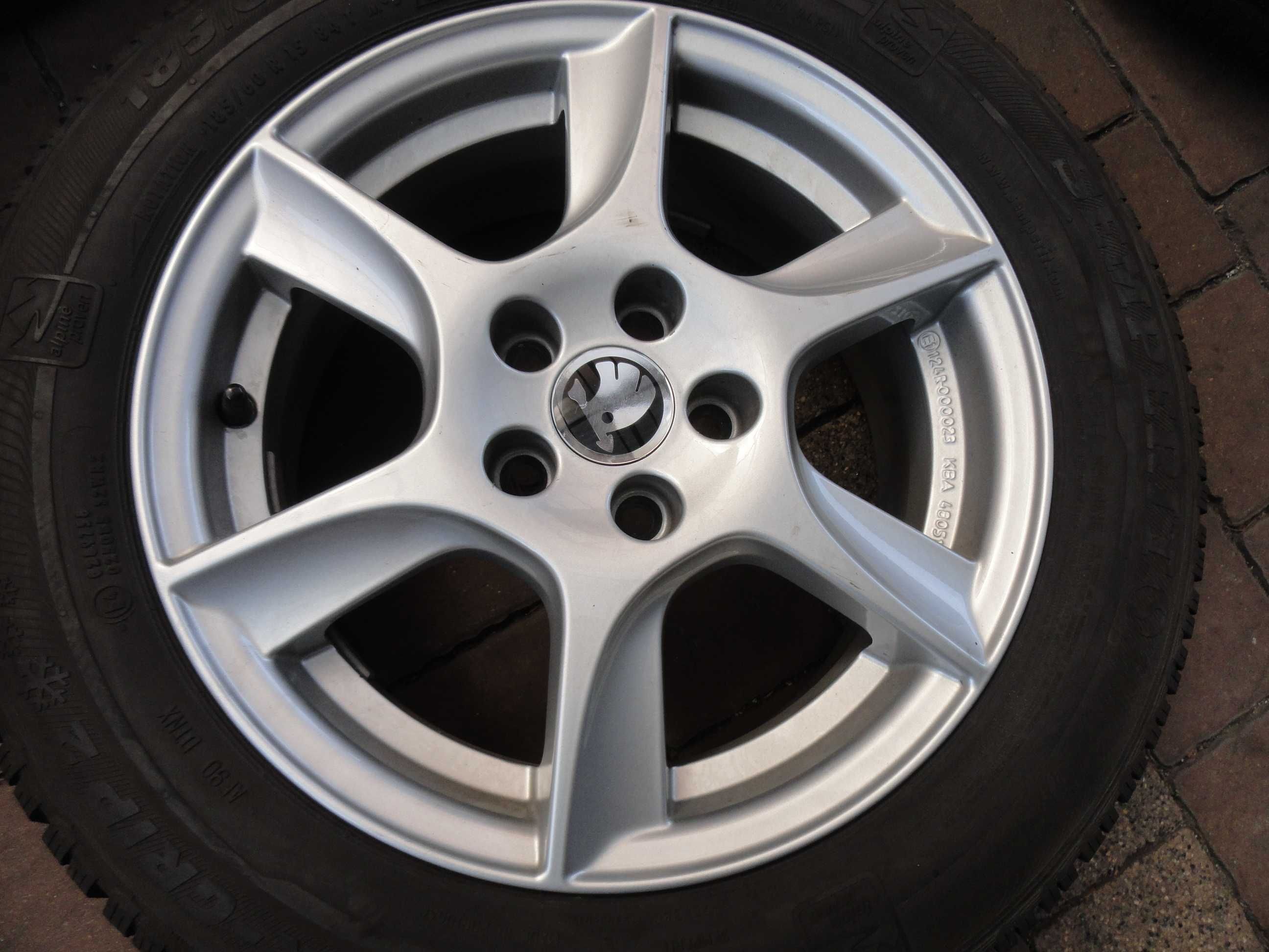 Felgi Aluminiowe 15 5x100 Skoda IDEALNE