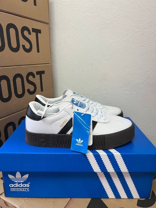 Женские кожанные кеды Adidas samba platform / Адидас Самба 37 38 39 40