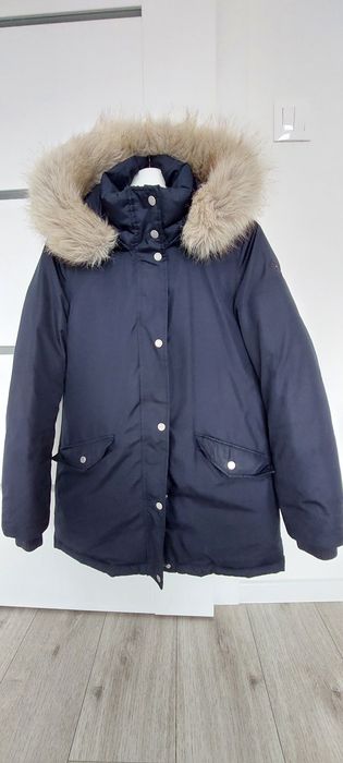 Puchowa kurtka Tommy Hilfiger XS damska granatowa