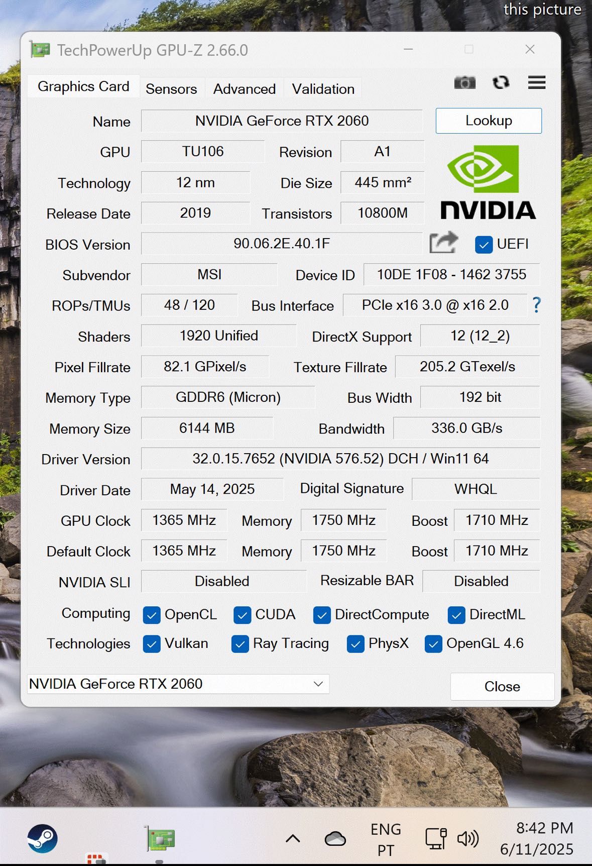 GeForce RTX 2060 VENTUS XS 6G OC