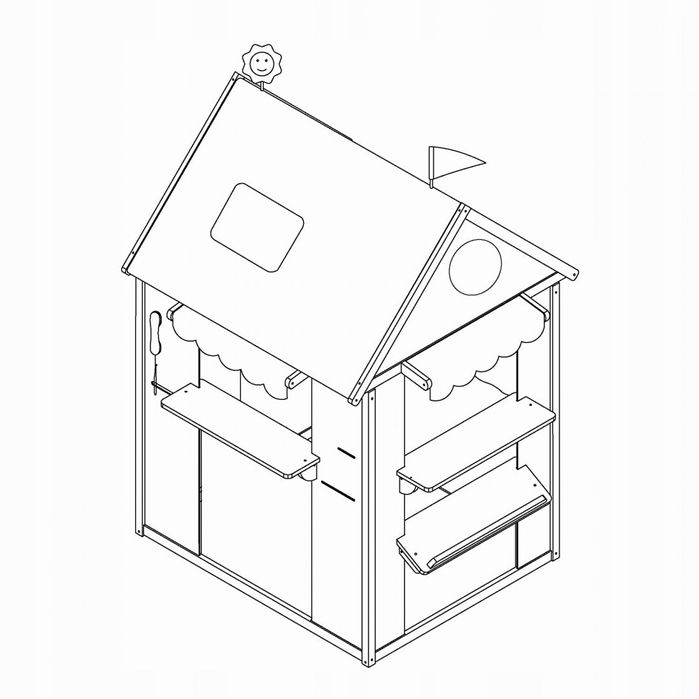 Roba Domek do zabawy sklep / poczta Duży Xl 94x82x128cm