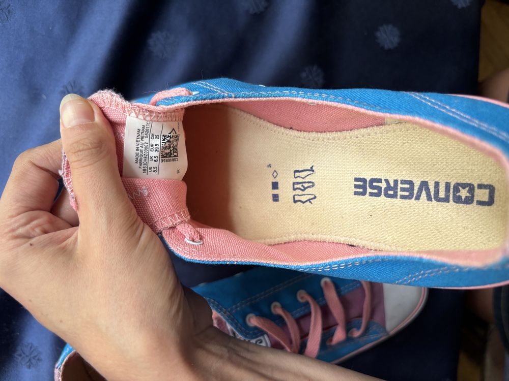 Голубі низькі конверси converse all star 39,5 розмір оригінал кеди