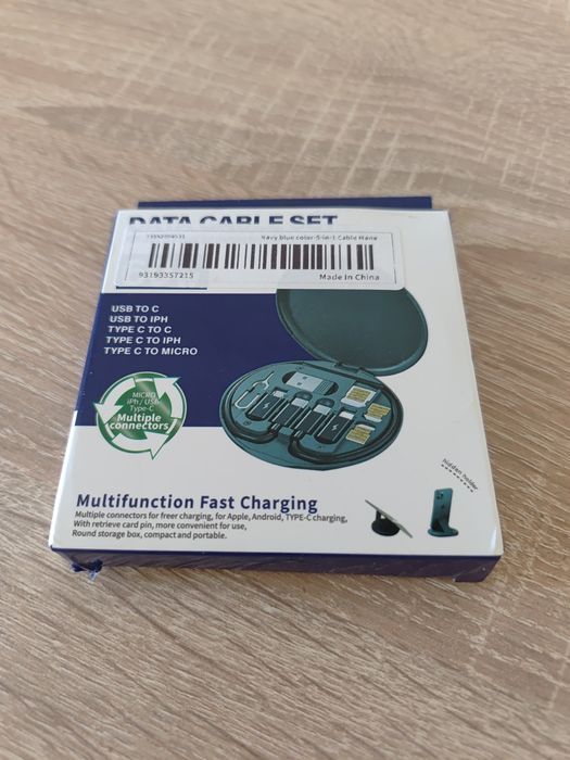 Uniwersalny zestaw do szybkiego ładowania 60W usb abc, igła do sim.