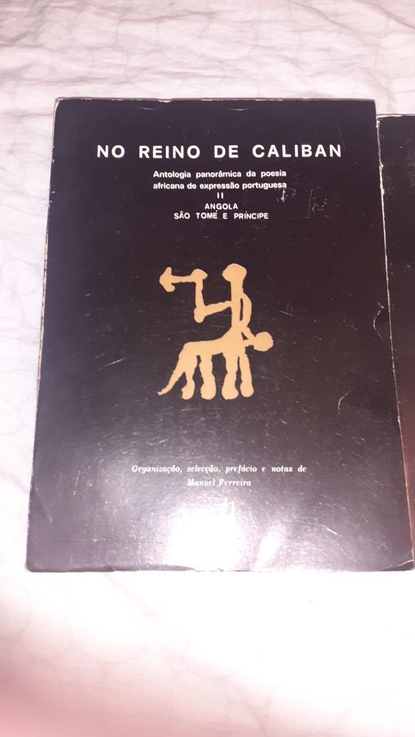 No Reino de Caliban dois volumes raro poesia Africana Angola Cabo Verd