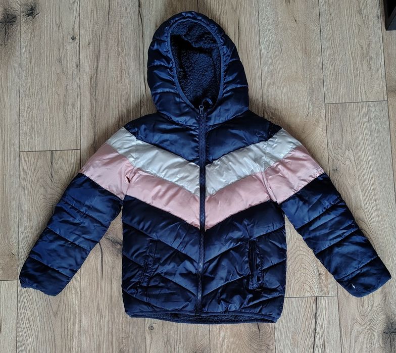 Kurtka zimowa dziewczęca granatowa Sinsay 134