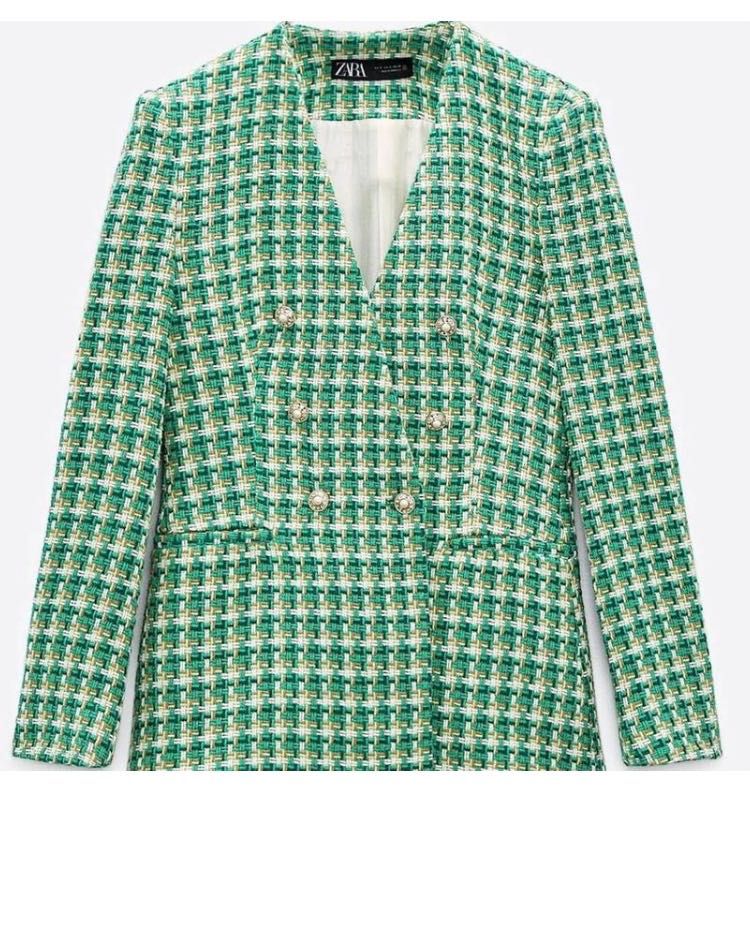Зеленый Пиджак Zara xs