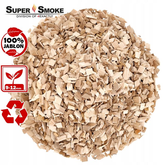 Zrębki Wędzarnicze Super Smoke JABŁOŃ KL-10 (9-12mm) Large 6L Doypack