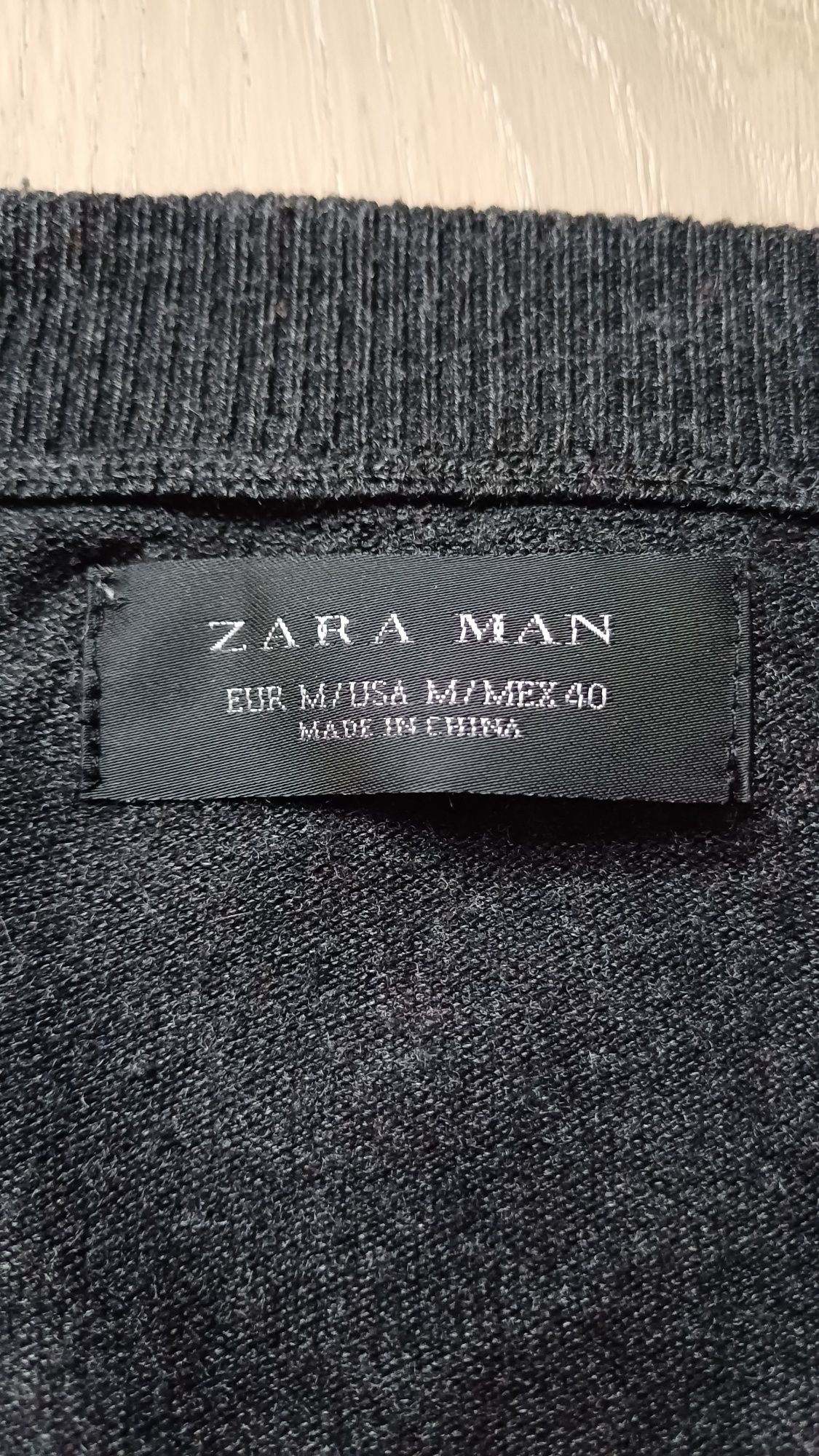 Szary sweter męski kardigan marki Zara - roz. M