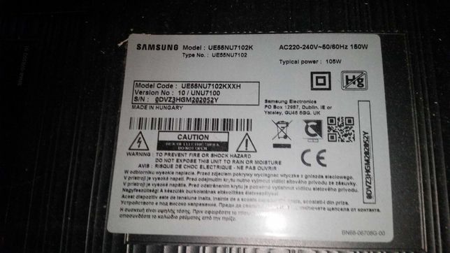 Telewizor Samsung 55 UE55NU7102K matryca uszkodzona DVB-T2 4K płyta za