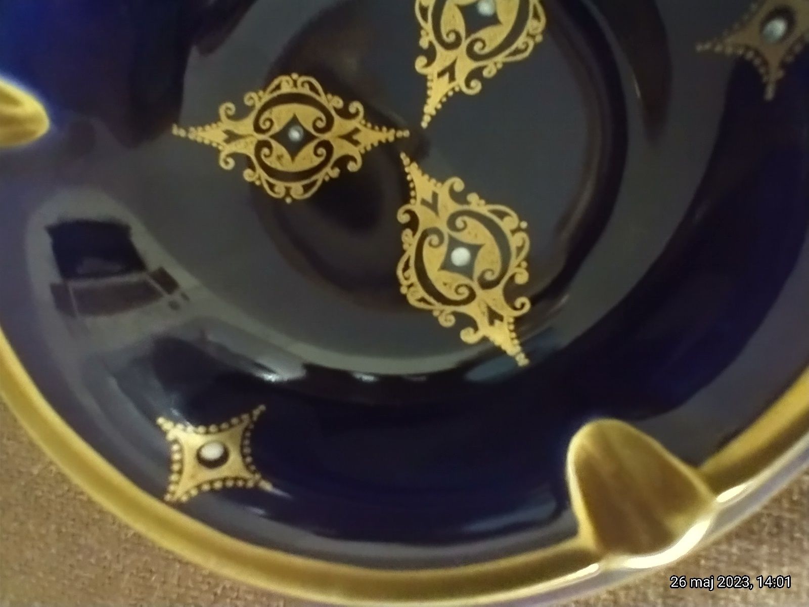 Popielniczka porcelanowa Echt Kobalt