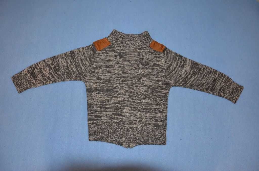 Sweter rozpinany na zamek firmy 5-10-15, rozm. 92