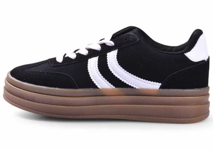 Buty Damskie Sportowe Sneakersy na platformie G Gazelee Czarne r.36
